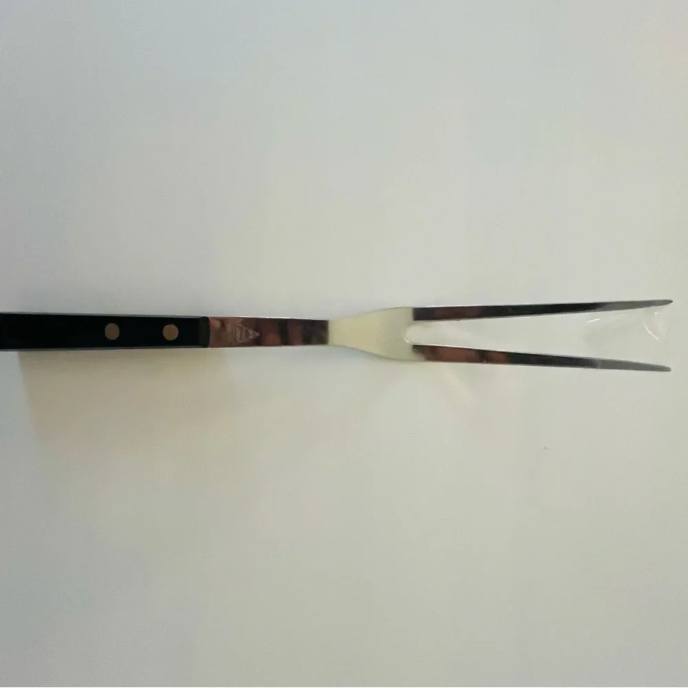 Vintage Ekco Flint Arrowhead Stainless Steel 2-Prong Meat Carving Fork 12”